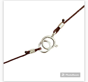 Emerald on Cord Heart Drop  LOVE - CLAIRTY- INNER PEACE