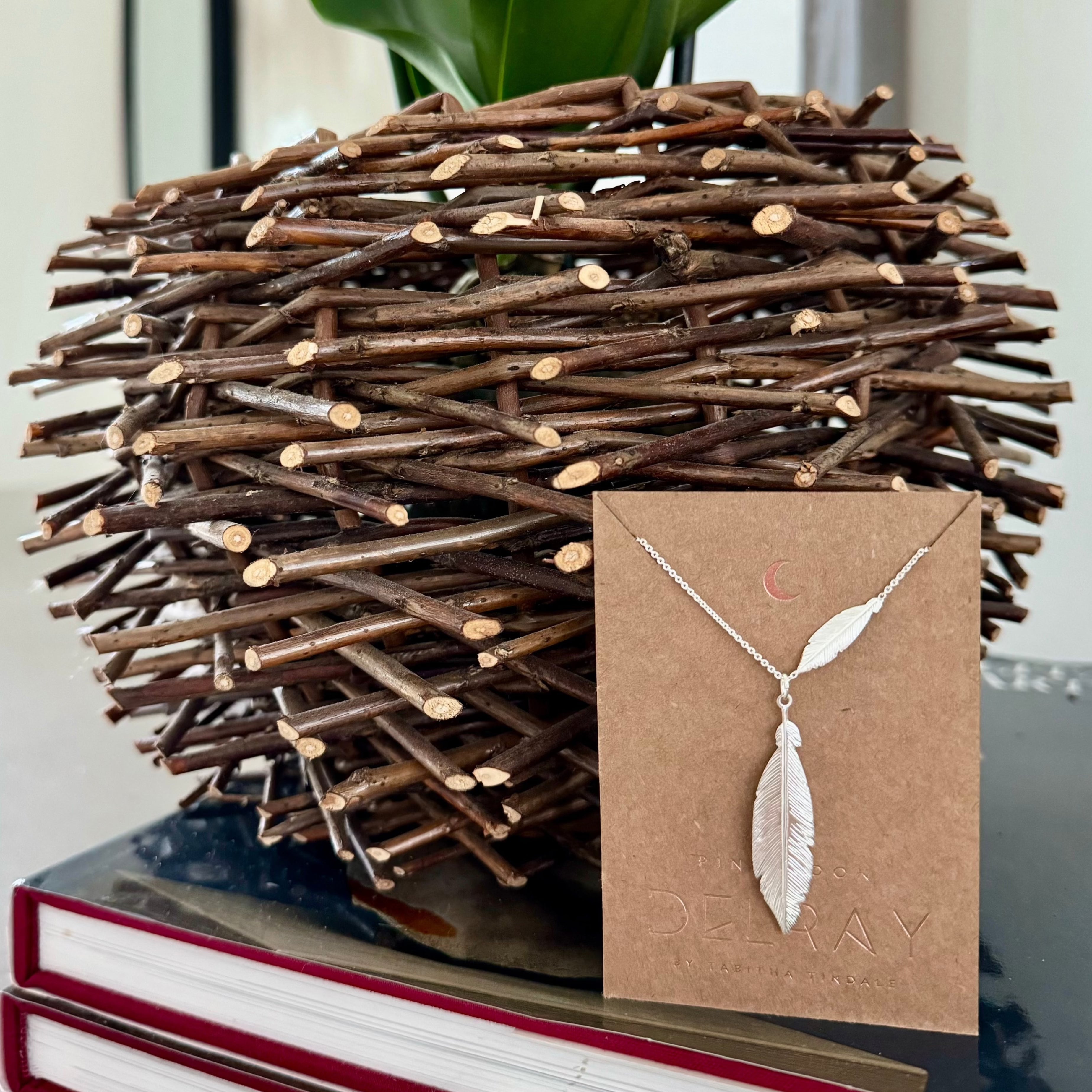 Double Feather in Sterling Silver
