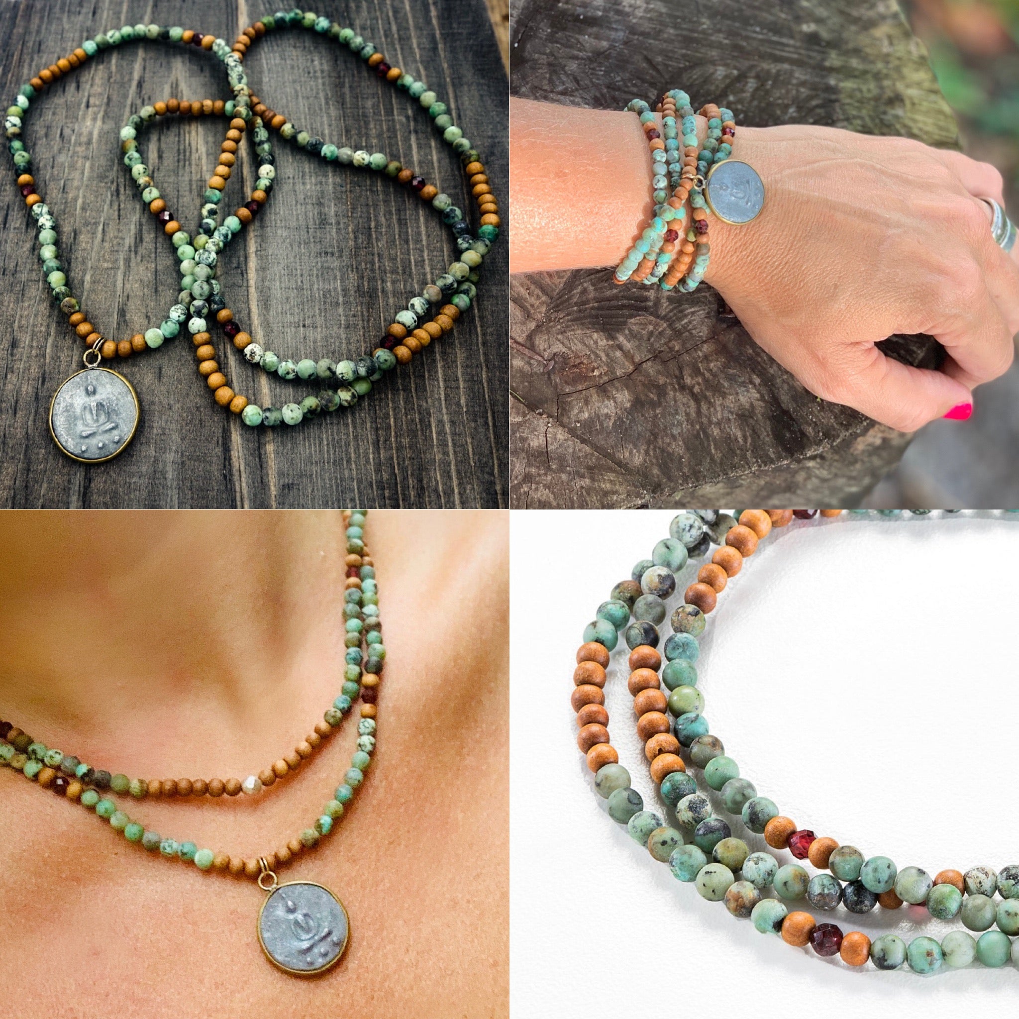 African Turquoise "Love Beads"