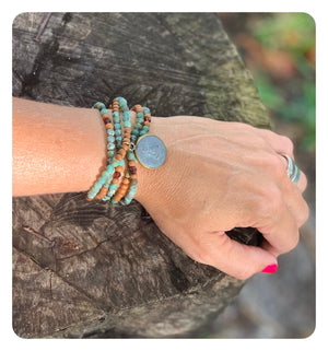 African Turquoise "Love Beads"