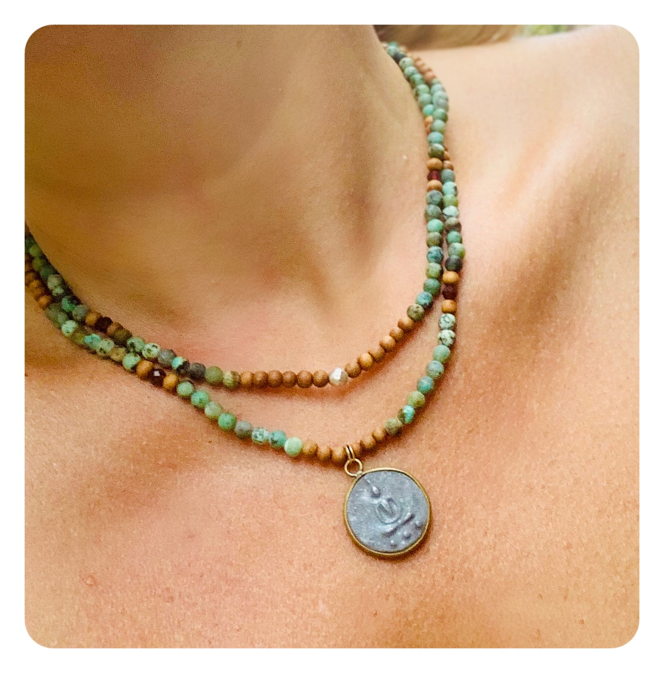 African Turquoise "Love Beads"